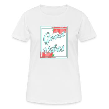 Gute Stimmung - Frauen T-Shirt atmungsaktiv - Weiß - Vorne - AI Model Female 172 dark (172cm)