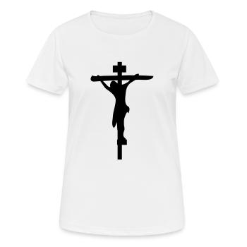 jesus - Women's Breathable T-Shirt - white - Front - AI Model Female 172 dark (172cm)