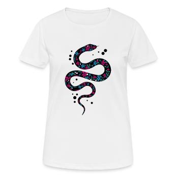 Black beautiful snake with pattern gift - Women's Breathable T-Shirt - white - Front - AI Model Female 172 dark (172cm)