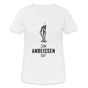 zum_anbeissen - Frauen T-Shirt atmungsaktiv - Weiß - Vorne - AI Model Female 172 dark (172cm)