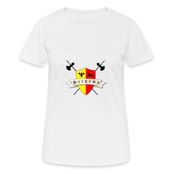Wappen antike Stadt Bergamo - Frauen T-Shirt atmungsaktiv - Weiß - Vorne - AI Model Female 172 dark (172cm)