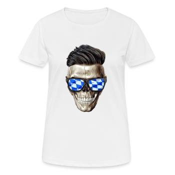 Crâne bavarois - T-shirt respirant Femme - blanc - Devant - AI Model Female 172 dark (172cm)