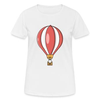 Hot air balloon, red hot air balloon, balloon - Women's Breathable T-Shirt - white - Front - AI Model Female 172 dark (172cm)