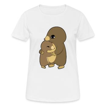Étreinte de taupe - T-shirt respirant Femme - blanc - Devant - AI Model Female 172 dark (172cm)