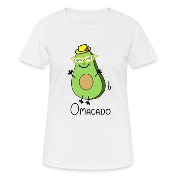 Omacado - Oma Avocado Familien fotoshooting - Frauen T-Shirt atmungsaktiv - Weiß - Vorne - AI Model Female 172 dark (172cm)
