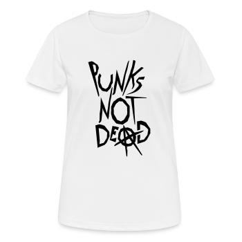 punks not dead quote - Women's Breathable T-Shirt - white - Front - AI Model Female 172 dark (172cm)