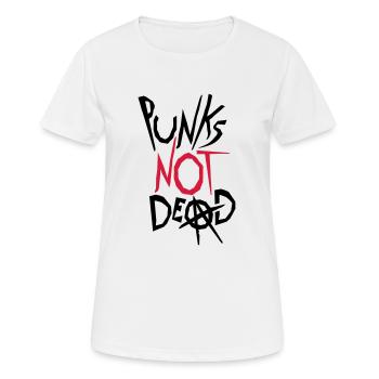 punks pas mort citation - T-shirt respirant Femme - blanc - Devant - AI Model Female 172 dark (172cm)