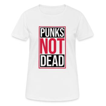 punks pas mort citation - T-shirt respirant Femme - blanc - Devant - AI Model Female 172 dark (172cm)