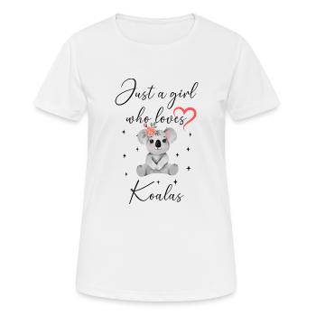 Frau mädchen Liebe Herz Koalas - Frauen T-Shirt atmungsaktiv - Weiß - Vorne - AI Model Female 172 dark (172cm)