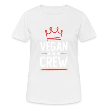Vegan Crew - Women's Breathable T-Shirt - white - Front - AI Model Female 172 dark (172cm)