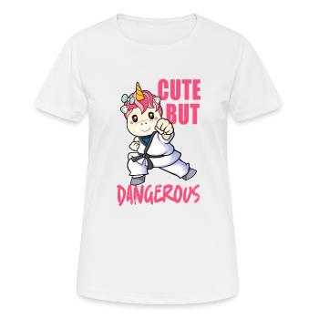 Mignon mais dangereux - T-shirt respirant Femme - blanc - Devant - AI Model Female 172 dark (172cm)