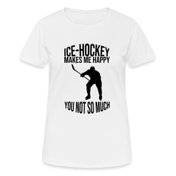 Eishockeyspieler Hockeyfan Eishockey Eishockeyteam - Frauen T-Shirt atmungsaktiv - Weiß - Vorne - AI Model Female 172 dark (172cm)