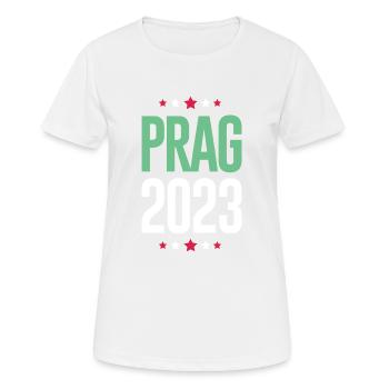 Prague 2023 - T-shirt respirant Femme - blanc - Devant - AI Model Female 172 dark (172cm)
