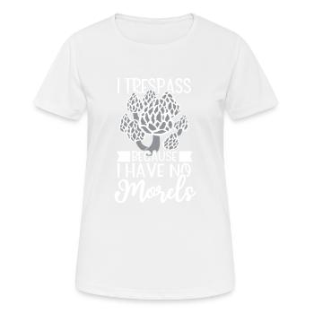 Have No Morel Mycology Mushroom Morel Hunting - Women's Breathable T-Shirt - white - Front - AI Model Female 172 dark (172cm)