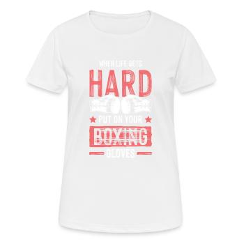 Boxing Boxing Gloves - Women's Breathable T-Shirt - white - Front - AI Model Female 172 dark (172cm)