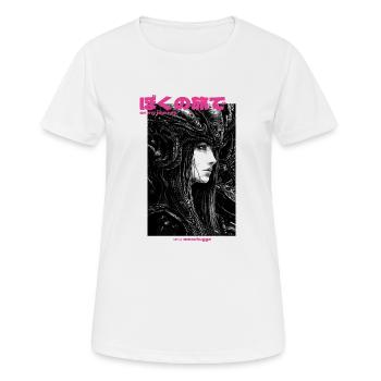 Cyber Punk Alien Girl - T-shirt respirant Femme - blanc - Devant - AI Model Female 172 dark (172cm)