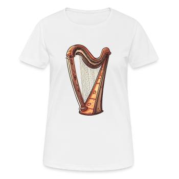 Harpe dans le style comique - T-shirt respirant Femme - blanc - Devant - AI Model Female 172 dark (172cm)