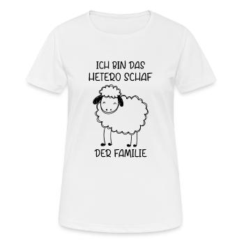 Ich bin das hetero Schaf der Familie - Frauen T-Shirt atmungsaktiv - Weiß - Vorne - AI Model Female 172 dark (172cm)