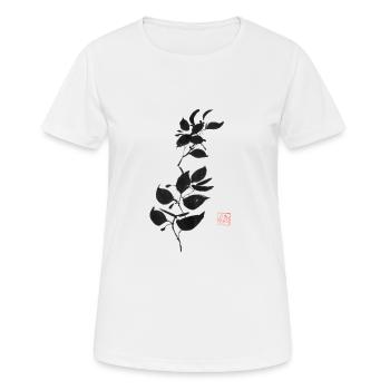 Zweig - Frauen T-Shirt atmungsaktiv - Weiß - Vorne - AI Model Female 172 dark (172cm)