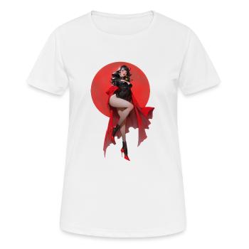 Pin-up vampire 1 - T-shirt respirant Femme - blanc - Devant - AI Model Female 172 dark (172cm)