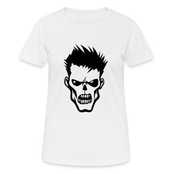 Zombie Untoter Halloween Horror - Frauen T-Shirt atmungsaktiv - Weiß - Vorne - AI Model Female 172 dark (172cm)