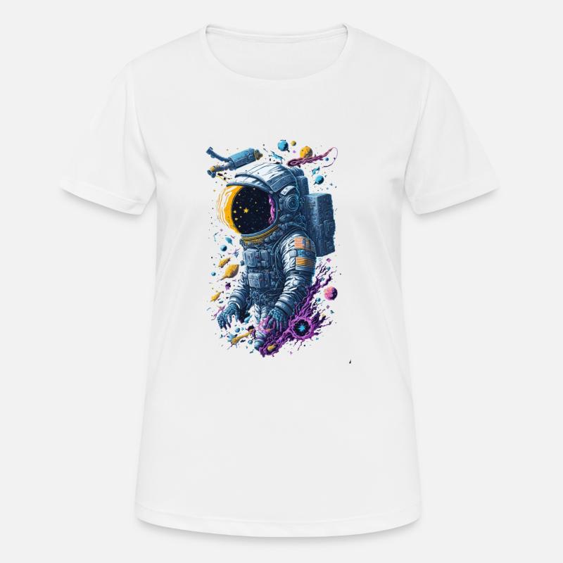 Astronaut - Women's Breathable T-Shirt - white