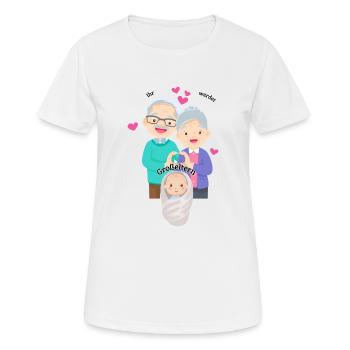 Ihr werdet Großeltern - Frauen T-Shirt atmungsaktiv - Weiß - Vorne - AI Model Female 172 dark (172cm)