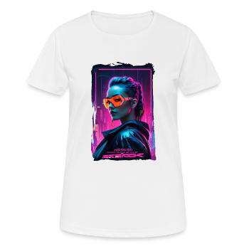 Neon Brille - Frauen T-Shirt atmungsaktiv - Weiß - Vorne - AI Model Female 172 dark (172cm)