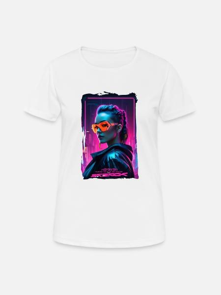 Neon Brille - Frauen T-Shirt atmungsaktiv - Weiß