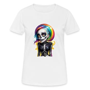 Halloween - Rock & Regenbogen - Frauen T-Shirt atmungsaktiv - Weiß - Vorne - AI Model Female 172 dark (172cm)