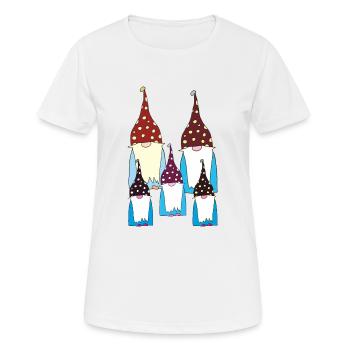 Série Gnome 5 - T-shirt respirant Femme - blanc - Devant - AI Model Female 172 dark (172cm)