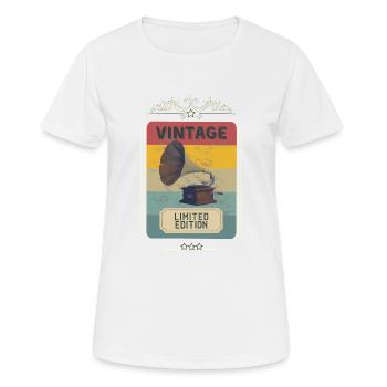 Gramophone vintage - édition limitée - T-shirt respirant Femme - blanc - Devant - AI Model Female 172 dark (172cm)