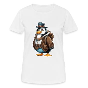 Lederhosen / Animal / Traditional costume / Tradition / Penguin - Women's Breathable T-Shirt - white - Front - AI Model Female 172 dark (172cm)