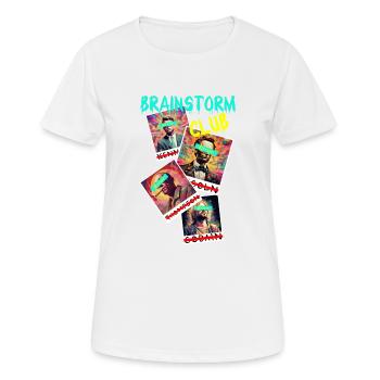 ChinCheck - Frauen T-Shirt atmungsaktiv - Weiß - Vorne - AI Model Female 172 dark (172cm)