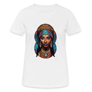Afro Woman - Beauty - Women's Breathable T-Shirt - white - Front - AI Model Female 172 dark (172cm)
