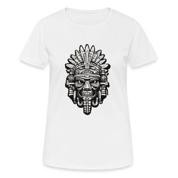 Maya / Haute Culture / Pérou / Calendrier Maya / Motif - T-shirt respirant Femme - blanc - Devant - AI Model Female 172 dark (172cm)