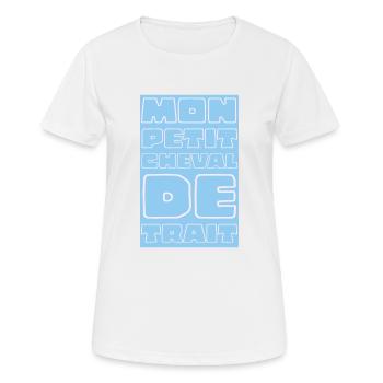 Mon petit cheval de trait - T-shirt respirant Femme - blanc - Devant - AI Model Female 172 dark (172cm)