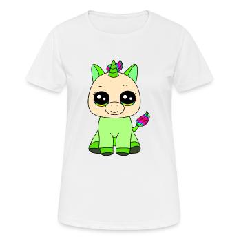 Kleines Einhorn - Frauen T-Shirt atmungsaktiv - Weiß - Vorne - AI Model Female 172 dark (172cm)