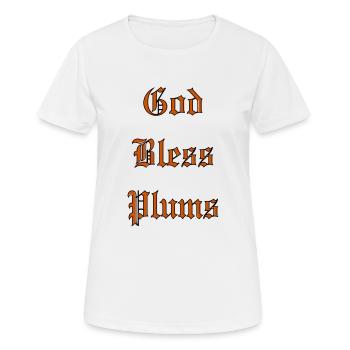 Que Dieu bénisse les prunes - T-shirt respirant Femme - blanc - Devant - AI Model Female 172 dark (172cm)