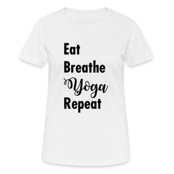 Yoga Méditation Spa Respiration - T-shirt respirant Femme - blanc - Devant - AI Model Female 172 dark (172cm)