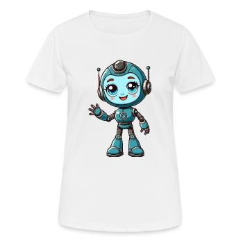 Robot girl - Women's Breathable T-Shirt - white - Front - AI Model Female 172 dark (172cm)