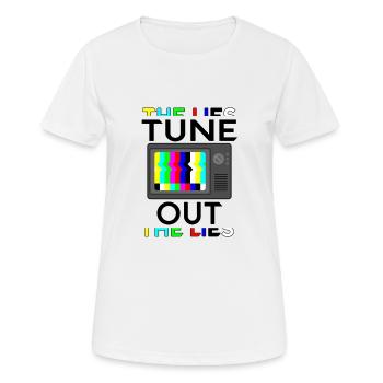 Éliminez le bruit - concentrez-vous sur la clarté - T-shirt respirant Femme - blanc - Devant - AI Model Female 172 dark (172cm)