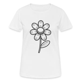 Pâquerette - T-shirt respirant Femme - blanc - Devant - AI Model Female 172 dark (172cm)