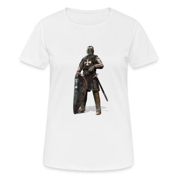 Ritter - Frauen T-Shirt atmungsaktiv - Weiß - Vorne - AI Model Female 172 dark (172cm)