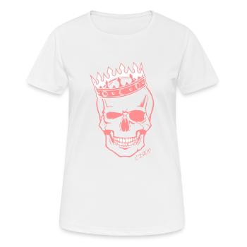 Chute du crâne - T-shirt respirant Femme - blanc - Devant - AI Model Female 172 dark (172cm)