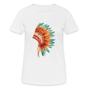 Les indiens coiffures - T-shirt respirant Femme - blanc - Devant - AI Model Female 172 dark (172cm)