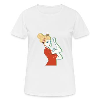 on peut le faire - T-shirt respirant Femme - blanc - Devant - AI Model Female 172 dark (172cm)