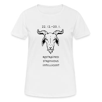 Capricorne - T-shirt respirant Femme - blanc - Devant - AI Model Female 172 dark (172cm)