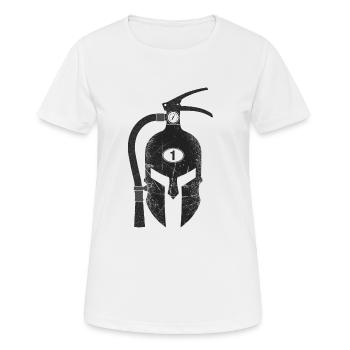 Feuerwehr - Frauen T-Shirt atmungsaktiv - Weiß - Vorne - AI Model Female 172 dark (172cm)