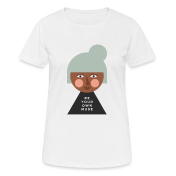 STRONG WOMAN - Women's Breathable T-Shirt - white - Front - AI Model Female 172 dark (172cm)
